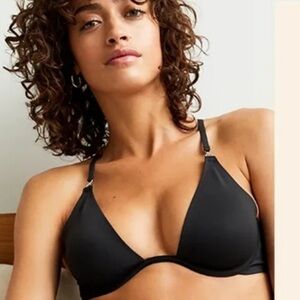 NWT Free People Ari Underwire Neoprene Bra Black Size 36D